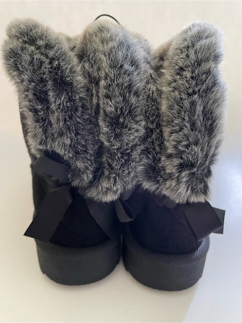 Toddlers Black Faux-Fur Lined Winter Boots